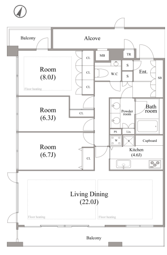 3BED/1BATH in Chiyoda-ku,Tokyo