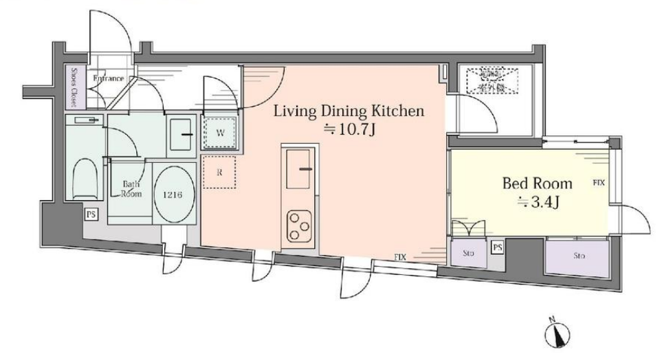 1BED/1BATH in Minato-ku,Tokyo