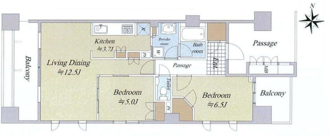 2BED/1BATH in Shinjuku-ku,Tokyo