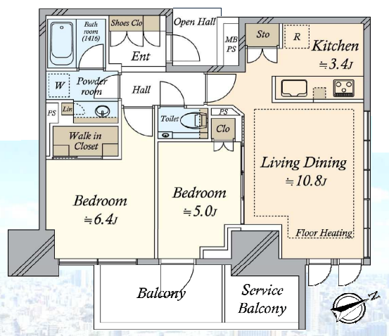 2BED/1BATH in Bunkyo-ku,Tokyo