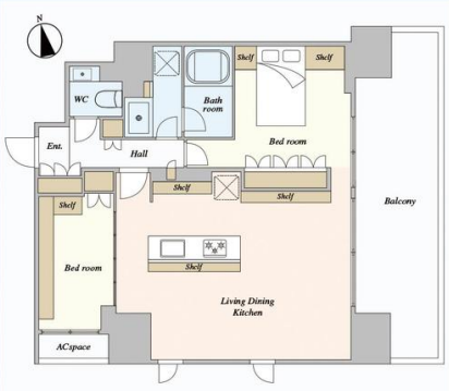 2BED/1BATH in Minato-ku,Tokyo