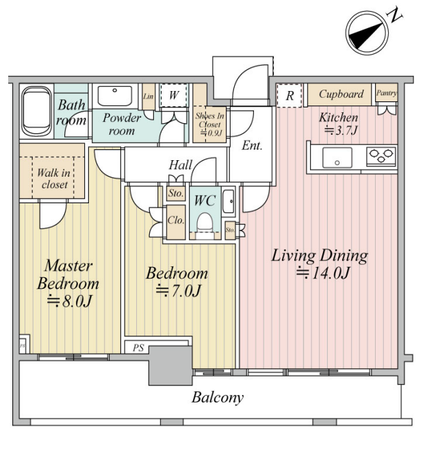 2BED/1BATH in Minato-ku,Tokyo