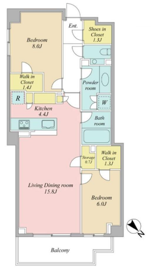 2BED/1BATH in Minato-ku,Tokyo