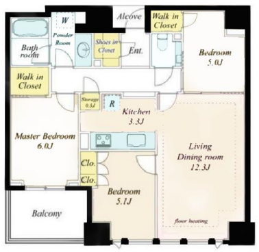 3BED/1BATH in Shinjuku-ku,Tokyo
