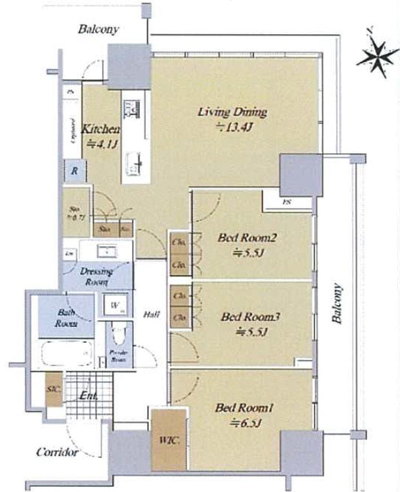 3BED/1BATH in Minato-ku,Tokyo