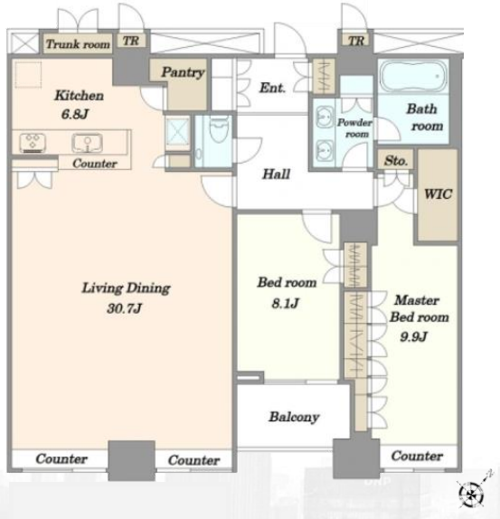 2BED/1BATH in Shinjuku-ku,Tokyo