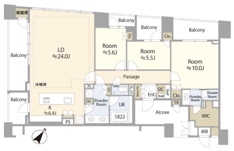 3BED/1BATH in Chuo-ku,Tokyo