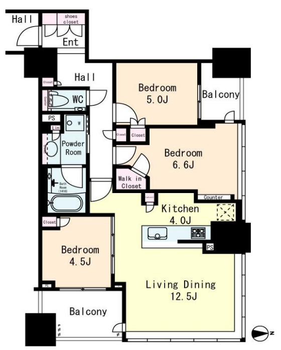 3BED/1BATH in Chuo-ku,Tokyo